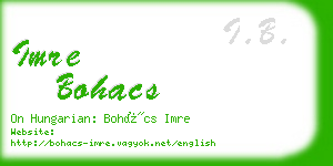 imre bohacs business card